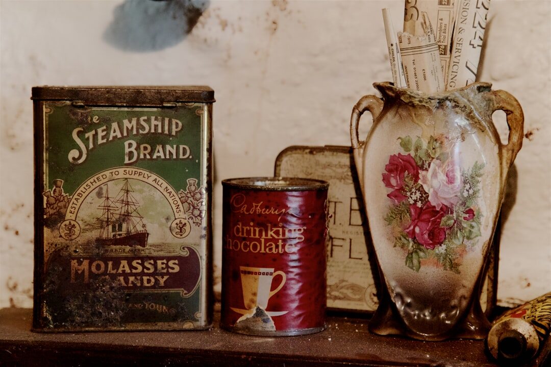 antique product packaging